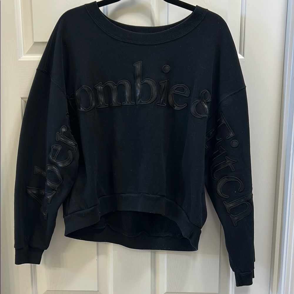 Abercrombie & Fitch Black Oversized Crew Neck Sweatshirt
